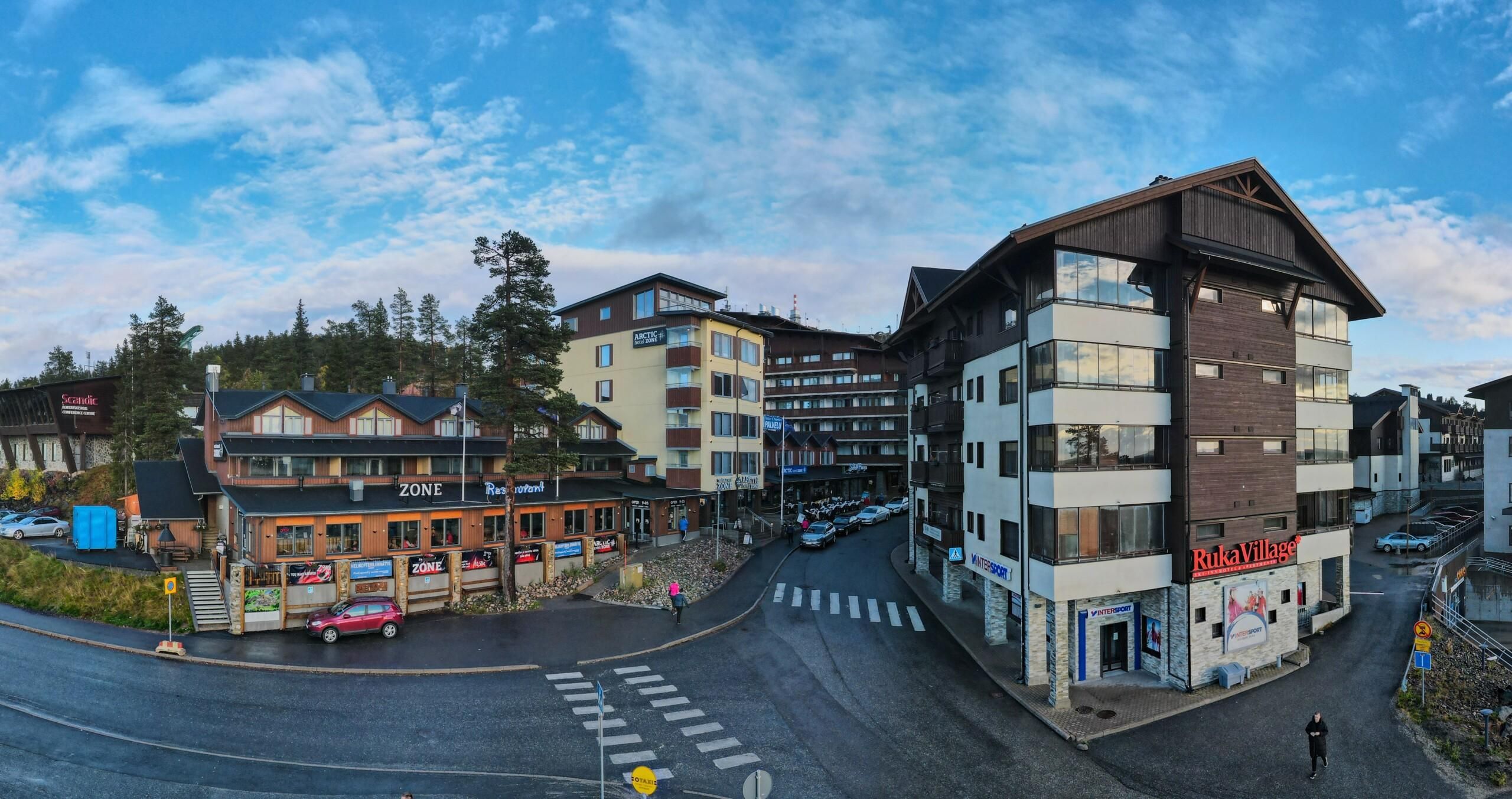 Hotel in Ruka, in the middle of the village