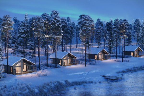 Lumo Lakeside lodges in Ruka, Kuusamo