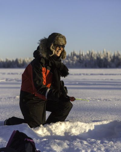 Ice-fishing activities, tours and excursions in Ruka, Lapland