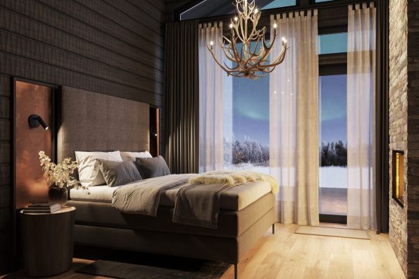 Bedroom, Lumo Lakeside lodges in Ruka, Kuusamo