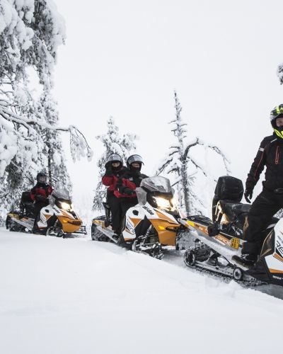 Snowmobile activities and tours in Ruka, Lapland
