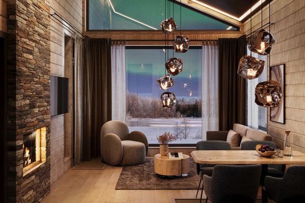 Living Room, Lumo cottages in Iisakki Village, Ruka-Kuusamo